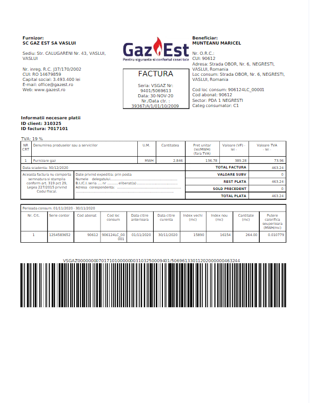  Minol USA business utility bill 